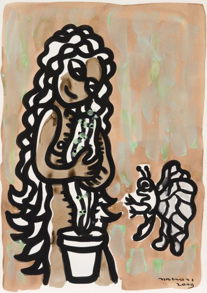 [2009] First Love, Acrylic Ink...paper, 100x71cm